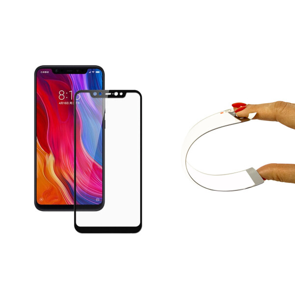

Защитное 5D cтекло Nano Flexible GLASS ITOP для Xiaomi Mi 8 Full Cover Черный