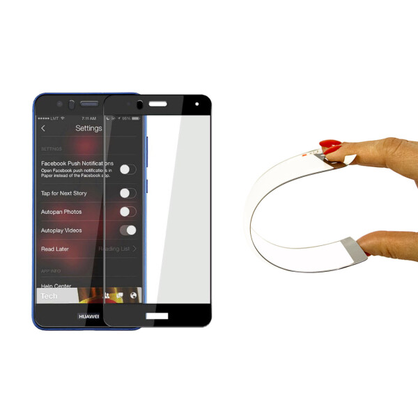 

Гнущееся Защитное 5D cтекло Nano Flexible GLASS для Huawei P10 Lite | Полное покрытие (Черный) | Ху