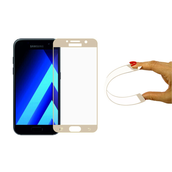 

Защитное 5D cтекло Nano Flexible GLASS ITOP для Samsung Galaxy A7 2017 Full Cover Gold