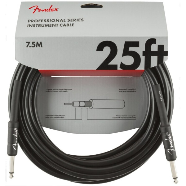 

Кабель инструментальный Fender Professional Series Instrument Cable 7.5m (25ft) 0990820016