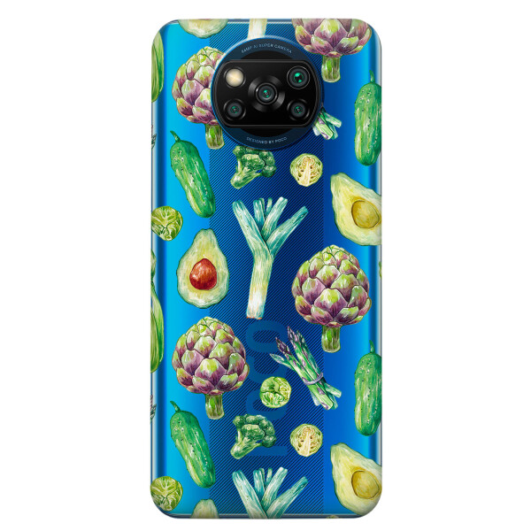 

Xiaomi Poco X3 чехол из прозрачного силикона с рисунком - Полезная еда (KS6861)