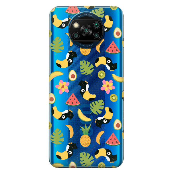 

Xiaomi Poco X3 чехол из прозрачного силикона с рисунком - Летний клипарт (KS6838)