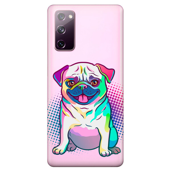 

Прозрачный силиконовый чехол OKcovers для Samsung Galaxy S20 FE с рисунком - Мопс (KS6710)