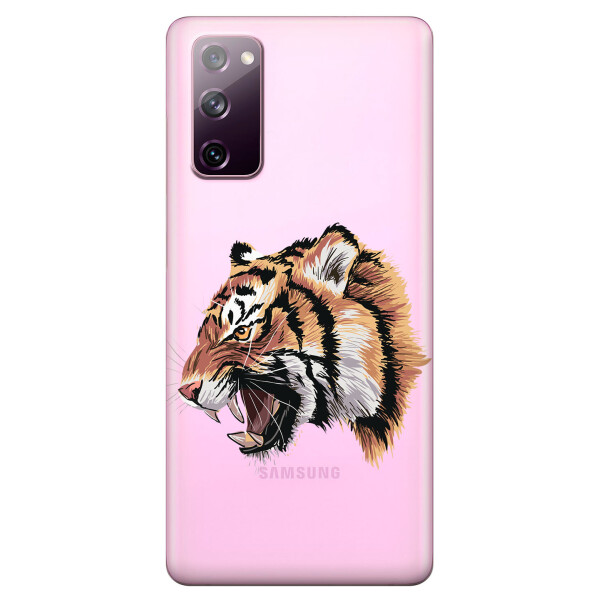 

Прозрачный силиконовый чехол OKcovers для Samsung Galaxy S20 FE с рисунком - Тигр (KS6713)