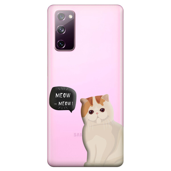 

Прозрачный силиконовый чехол OKcovers для Samsung Galaxy S20 FE с рисунком - Котенок (KS6692)