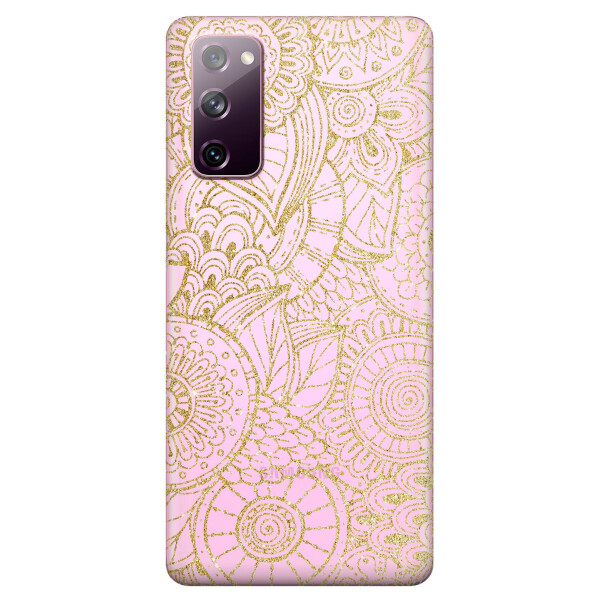 

Прозрачный силиконовый чехол OKcovers для Samsung Galaxy S20 FE с рисунком - Золотая мандала (KS6657)