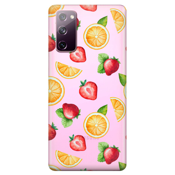 

Прозрачный силиконовый чехол OKcovers для Samsung Galaxy S20 FE с рисунком - Фруктовый дизайн (KS6695)