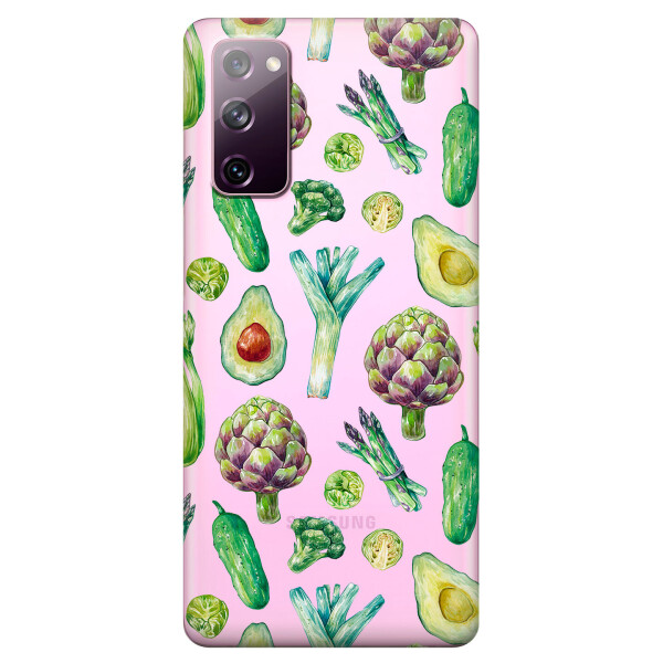 

Прозрачный силиконовый чехол OKcovers для Samsung Galaxy S20 FE с рисунком - Полезная еда (KS6711)