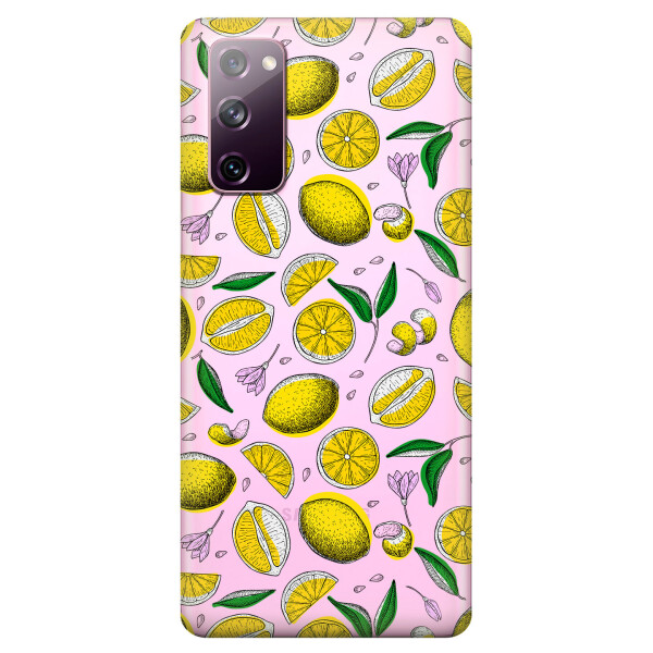 

Прозрачный силиконовый чехол OKcovers для Samsung Galaxy S20 FE с рисунком - Лимоны (KS6674)