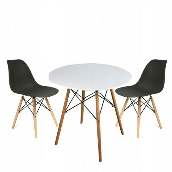 

Круглый стол JUMI Scandinavian Design 80см. + 2 скандинавских стульев BLACK