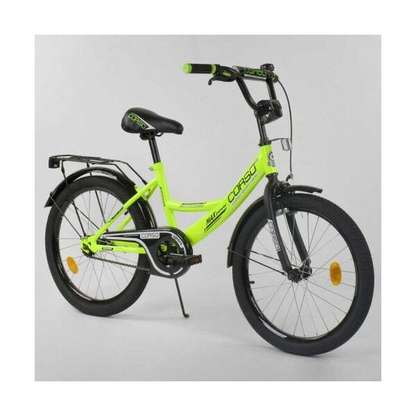 

Велосипед 20" дюймов 2-х колёсный "CORSO" CL-20 Y 4707 (1) ЖЕЛТЫЙ, ручной тормоз, звоночек, СОБРАННЫЙ НА 75 в коробке