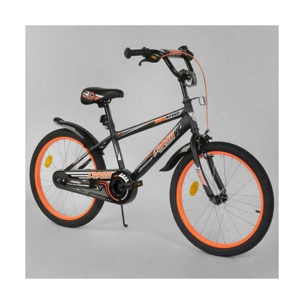 

Велосипед 20" дюймов 2-х колёсный "CORSO" EX-20 N 4588 (1) ЧЕРНЫЙ, ручной тормоз, звоночек, СОБРАННЫЙ НА 75