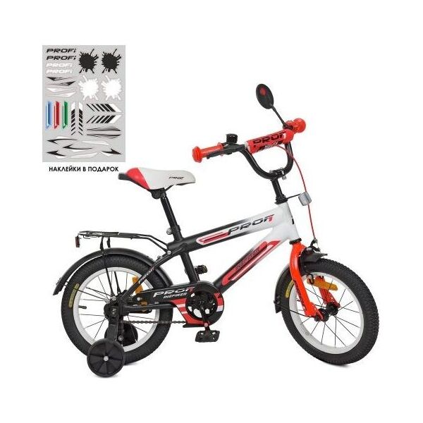 

Велосипед Profi 14" Inspirer SY1455 Black White Red mat (SY1455)