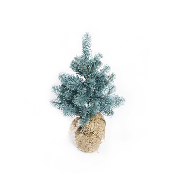 

Новогодняя Ёлка 45 см на стол. Литая пушистая ель с подставкой. Голубая. Елка настольная 100/45/B Hvoya