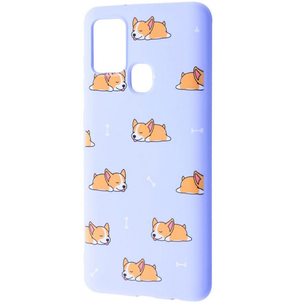 

TPU чехол WAVE Fancy для Samsung Galaxy A21s (Sleeping corgi / Light purple) (1060054)