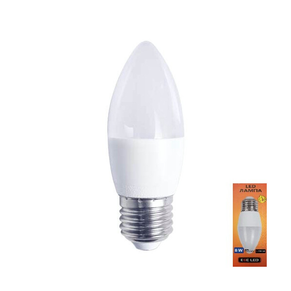 

LED лампа свеча 8W Е27 ТС001
