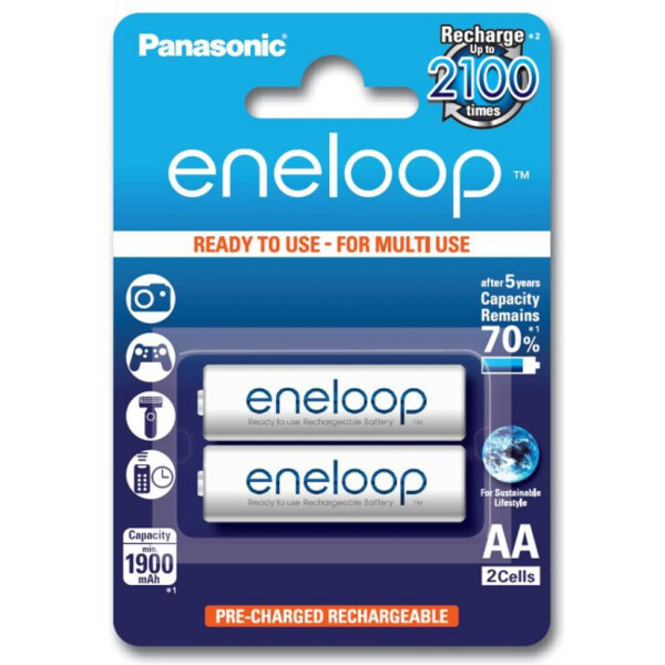 

Аккумулятор PANASONIC Eneloop AA 1900mAh NI-MH * 2 (BK-3MCCE/2BE)
