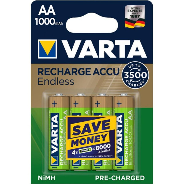 

Аккумулятор Varta AA Rechargeable Accu 1000mAh * 4 (56666101404)
