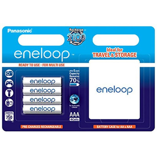 

Аккумулятор PANASONIC Eneloop AAA 750mAh NI-MH * 4 + case (BK-4MCCEC4BE)