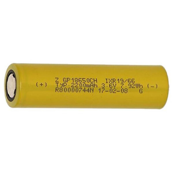 

Аккумулятор GP 18650 2200 mAh (max 6.6А) (GP1865T220)