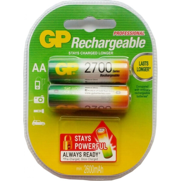 

Аккумулятор AA R6 2700mAh * 2 GP (GP270AAHC-2PL2)