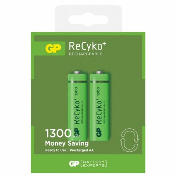 

Аккумулятор GP AA 130AAHCE-2GBE2 Recyko+ 1300 mAh * 2 (130AAHCE / 4891199042904)