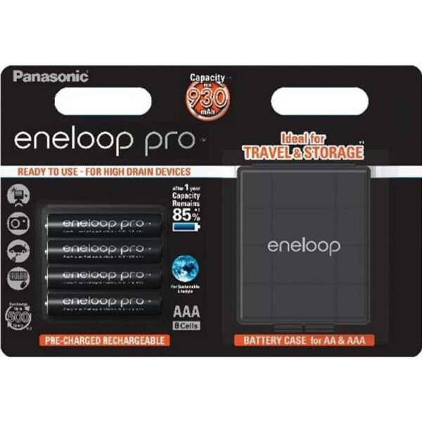 

Аккумулятор PANASONIC Eneloop Pro AAA 930 mAh * 4 + Case (BK-4HCDEC4BE)