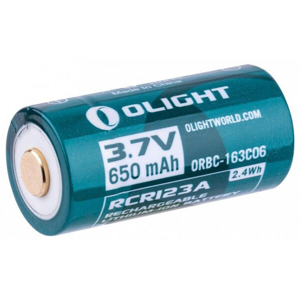 

Аккумулятор Olight 16340 с micro-USB 650 mAh (кабель в комплекте) (ORBC-163CO6)