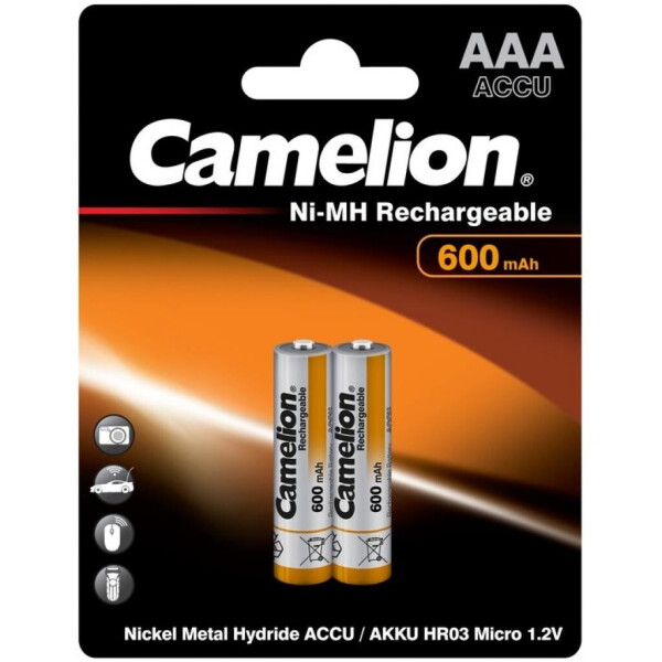 

Аккумулятор Camelion AAA 600mAh Ni-MH R03 * 2 (NH-AAA600BP2)