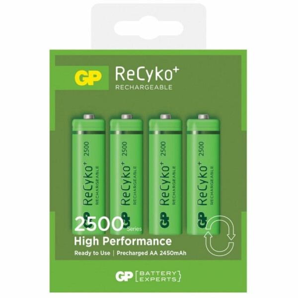

Аккумулятор GP AA 250AAHCE-2GBE4 ReCyko+ 2500 mAh *4 (NiMn) (250AAHCE / 4891199069918)