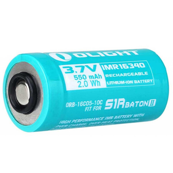 

Аккумулятор Olight RCR123 (16340) Li-Ion 550mAh для S1R (IMR 16340)