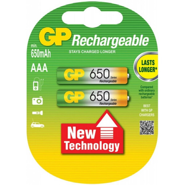 

Аккумулятор AAA 650mAh * 2 GP (65AAAHC-U2 / GP65AAAHC-U2)