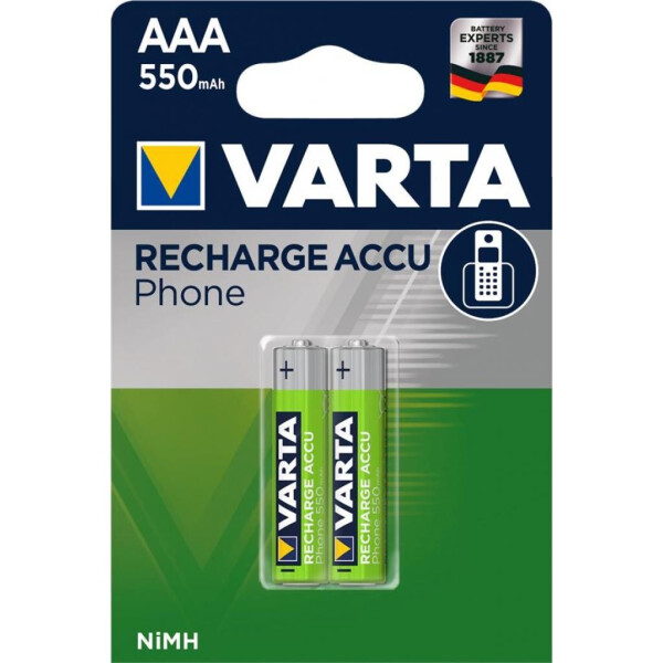 

Аккумулятор Varta AAA Phone ACCU 550mAh NI-MH * 2 (58397101402)