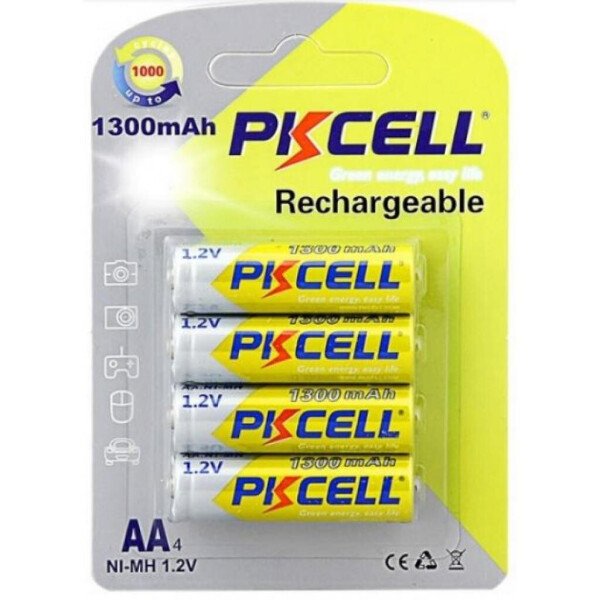 

Аккумулятор PKCELL AA R6 NiMH 1300mAh * 4 (PC/AA1300-4BR)