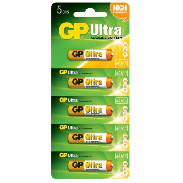 

Батарейка GP AAA LR03 Ultra Alcaline * 1 (отрывается) (24AU-UR5)