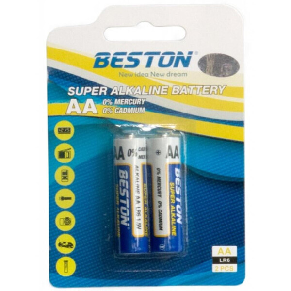 

Батарейка BESTON AA 1.5V Alkaline * 2 (AAB1830)
