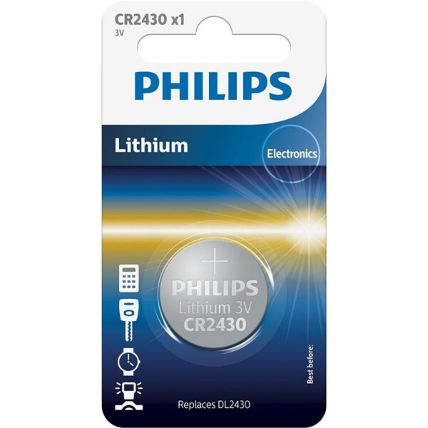 

Батарейка PHILIPS CR2430 Lithium * 1 (CR2430/00B)