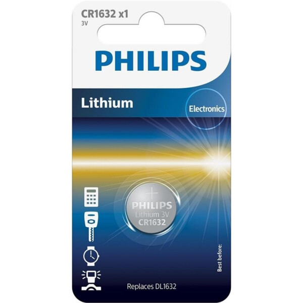 

Батарейка PHILIPS CR1632 Lithium * 1 (CR1632/00B)