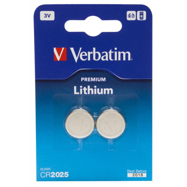 

Батарейка Verbatim CR 2025 Lithium 3V * 2 (49935)