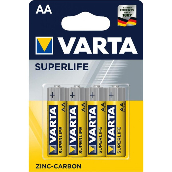 

Батарейка Varta AA SUPERLIFE Zinc-Carbon R6 * 4 (02006101414)