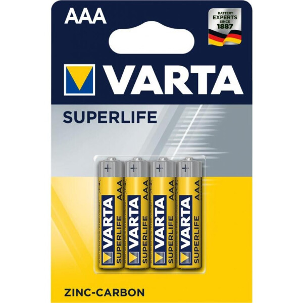 

Батарейка Varta SUPERLIFE Zinc-Carbon R03 * 4 (02003101414)