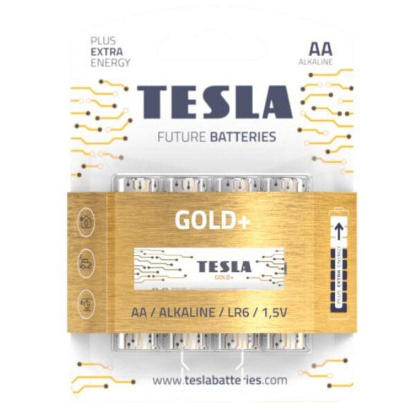

Батарейка Tesla AA Gold+ LR6 ALKALINE 1.5V * 4 (8594183392257)