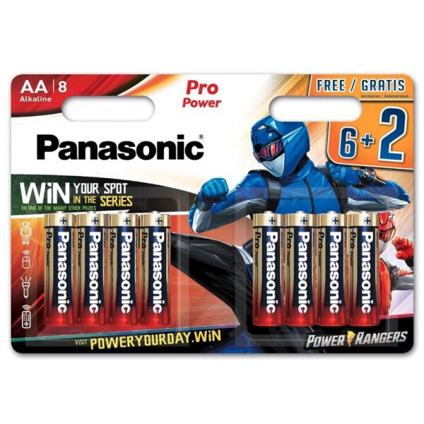 

Батарейка PANASONIC AA LR6 Pro Power * 8 Power Rangers (LR6XEG/8B2FPR)