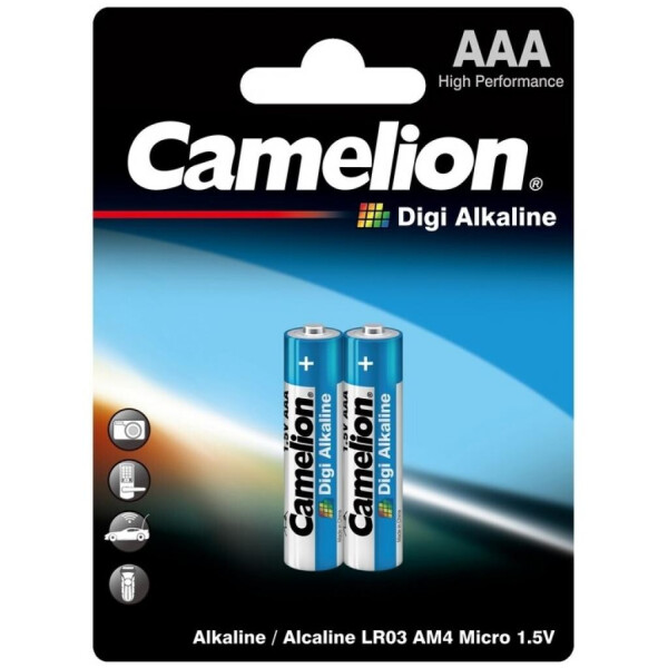 

Батарейка Camelion AAA LR03/2BL Digi Alkaline (LR03-BP2DG)