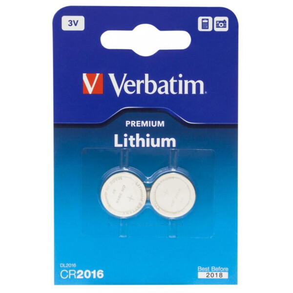 

Батарейка Verbatim CR 2016 Lithium 3V * 2 (49934)
