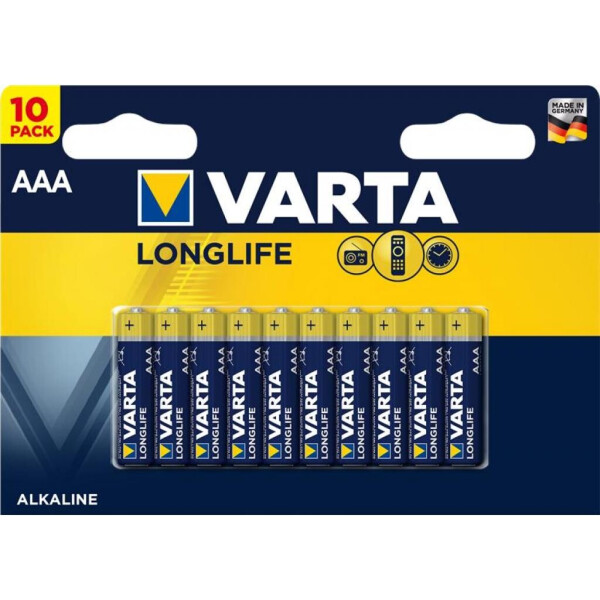 

Батарейка Varta AAA Longlife Alkaline * 10 (04103101461)