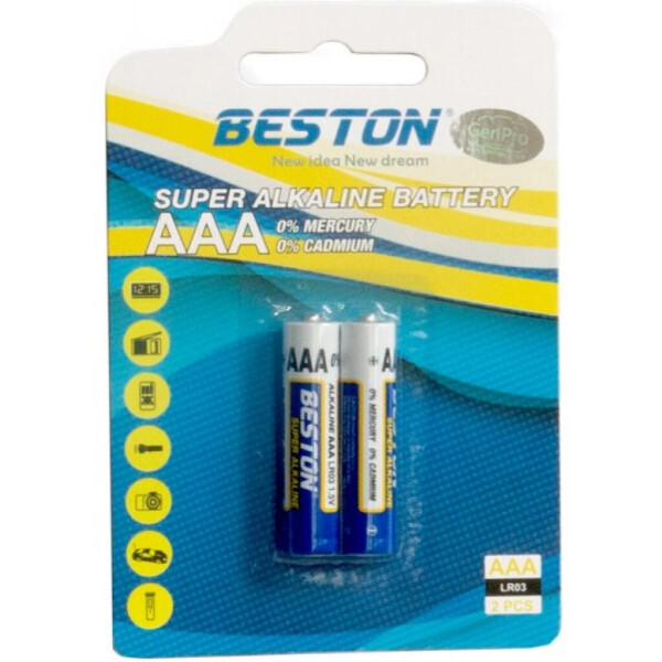 

Батарейка BESTON AAA 1.5V Alkaline * 2 (AAB1832)