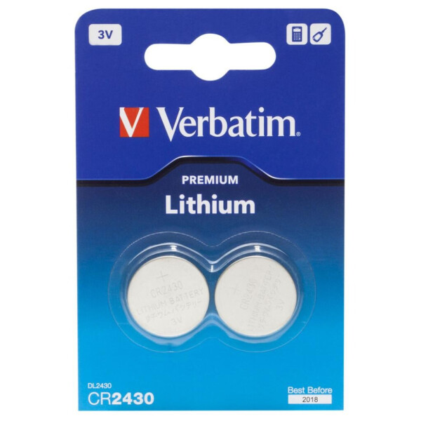 

Батарейка Verbatim CR 2430 Lithium 3V * 2 (49937)