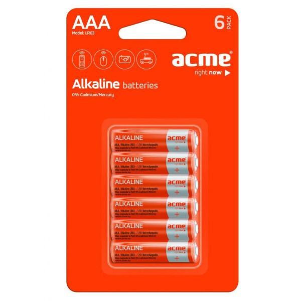 

Батарейка ACME AAA Alcaline * 6 (4770070868485)