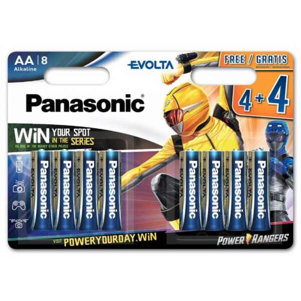 

Батарейка PANASONIC AA LR6 Evolta * 8 Power Rangers (LR6EGE/8B4FPR)